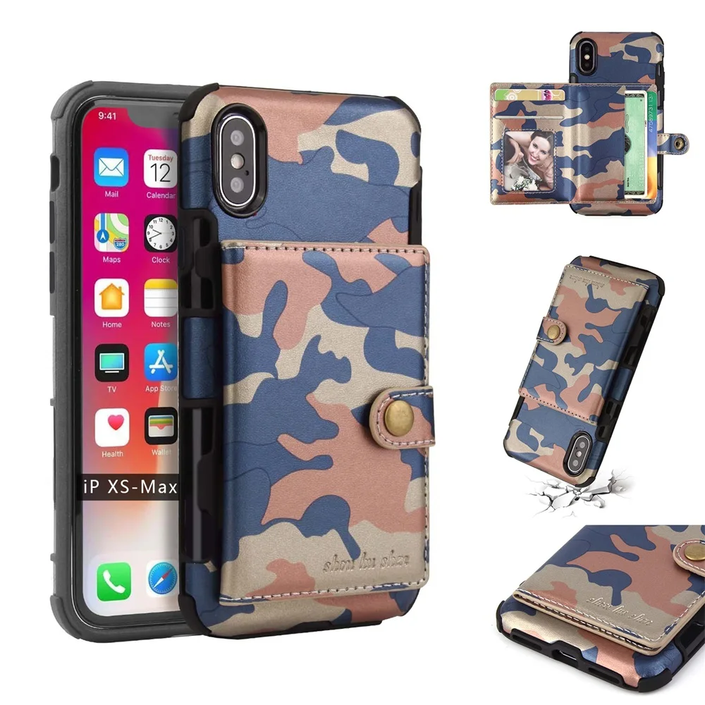 Tikitaka армейский зеленый откидной Чехол для телефона для iPhone XR X XS Max XS 7 8 6 6splus камуфляжные чехлы-бумажники для samsung A50 A70
