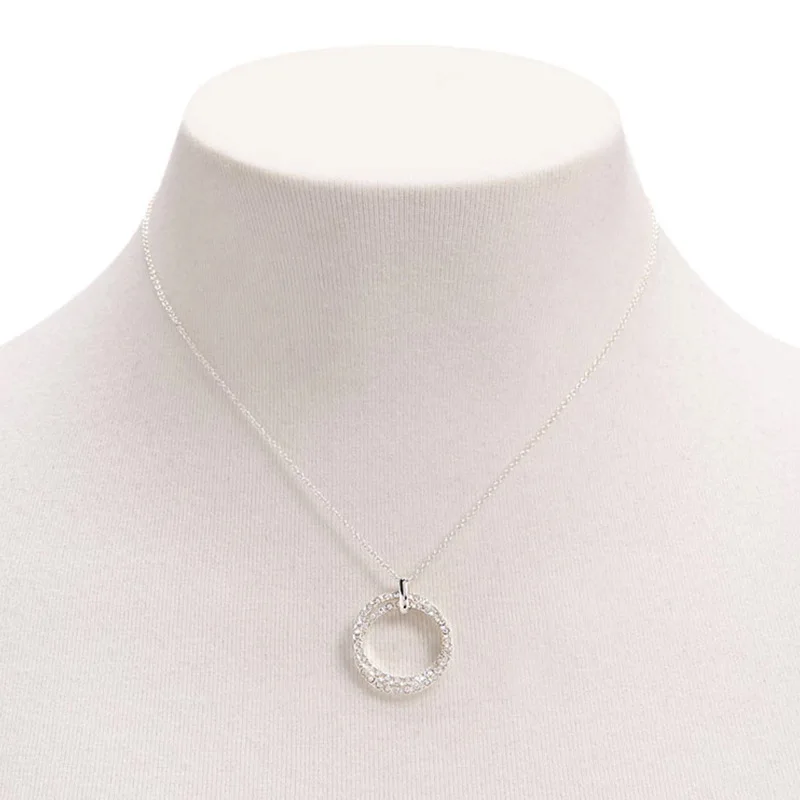 Женское ажурное ожерелье с круглым кристаллом изящная цепочка до ключицы модные