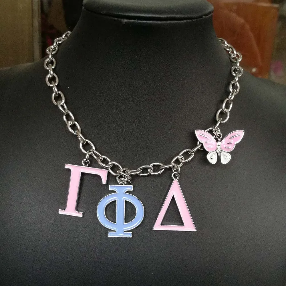 Высококачественное греческое ожерелье ручной работы с подвеской в виде бабочки