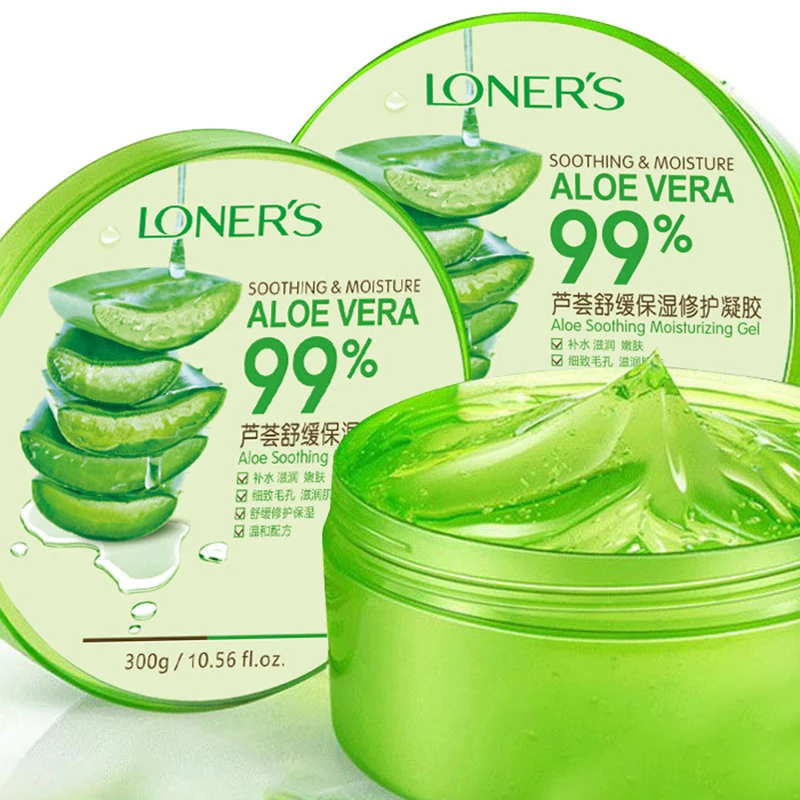 

300g 99% Aloe Soothing Face/Hand/Body Gel Aloe Vera Gel Skin Care Remove Acne Moisturizing Day Cream After Sun Lotions Aloe Gel