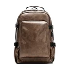 Рюкзак из искусственной кожи мужские плечи черные коричневые повседневные модные деловые дорожные большие вместительные мужские компьютерные сумки