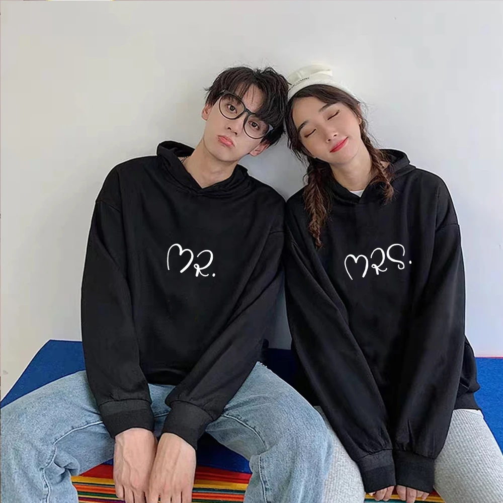 

2020 New Hoodies Sweetshirts for Women Men Lover Couple Letter MRS MR Printed Female Hoodie Oversized Streetwear