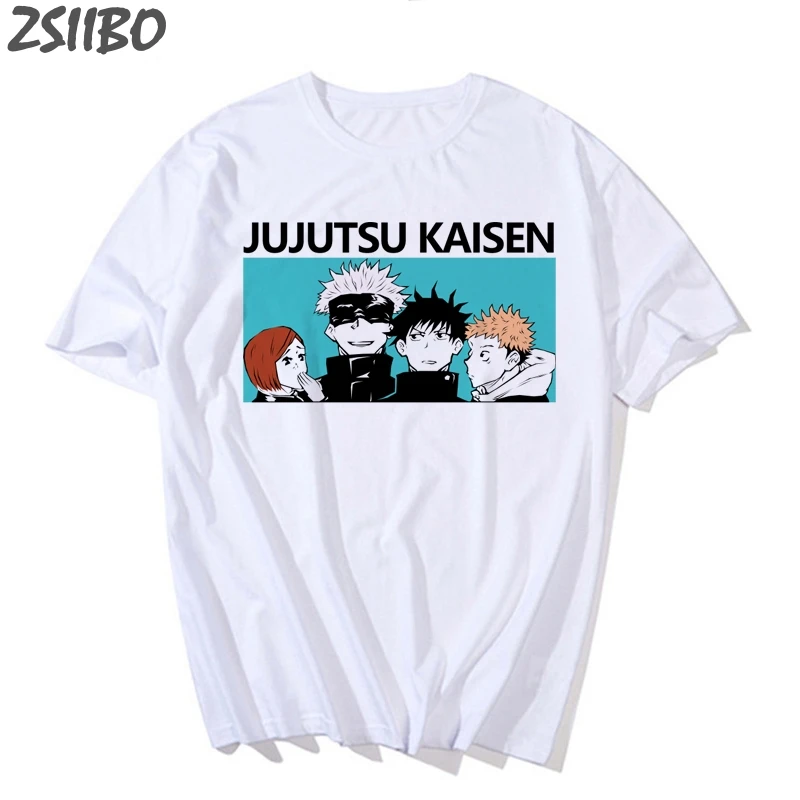 

Harajuku Men's tshirt Jujutsu Kaisen Printed Unisex Short Sleeve T shirt Cool Cartoon Anime Casual T-shirt Male Streetwear Tops