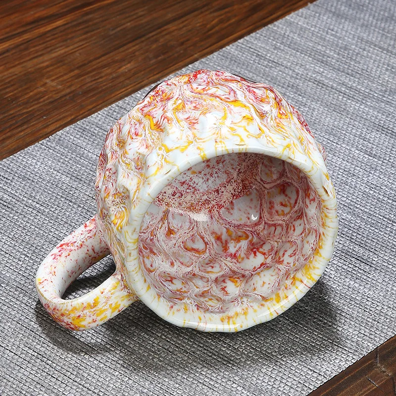 Японская керамическая чашка кофейная молоток для молока сока узор ретро кружка