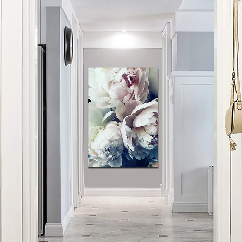 Плакаты и принты цветущих лепестков природный Цветочный пейзаж холщовая