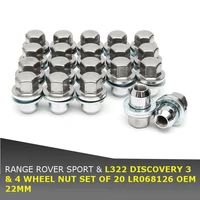 20pcsset wheel nut set 22mm lr068126 for land rover for range rover sport l322 for discovery 34