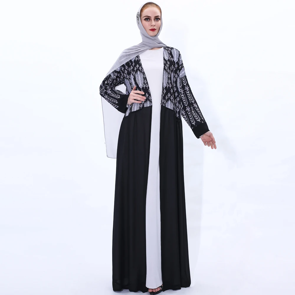 Кимоно абая из шифона кардиган мусульманский хиджаб платье турецкий Абая для