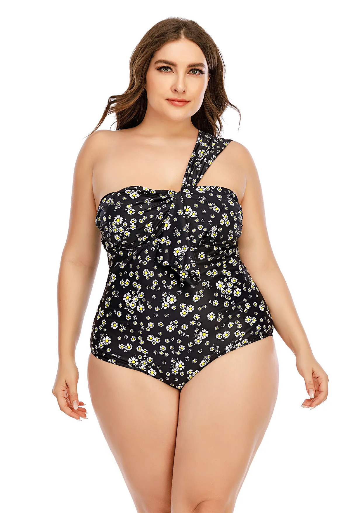 

Женский купальник, Цельный купальник большого размера с открытой спиной, без бретелек, Пляжное бикини, 2021