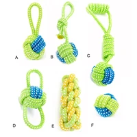 transer pet supply dog toys dogs chews teeth clean outdoor traning fun playing green rope ball toy for large small dog cat