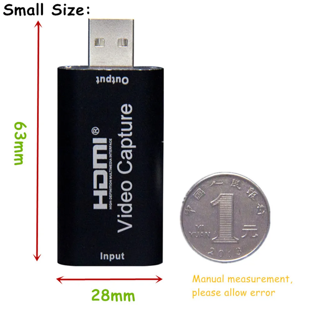 Карта видеозахвата HDMI потокового видео VHS плата захвата USB 2 0 карта для PS4 игровой