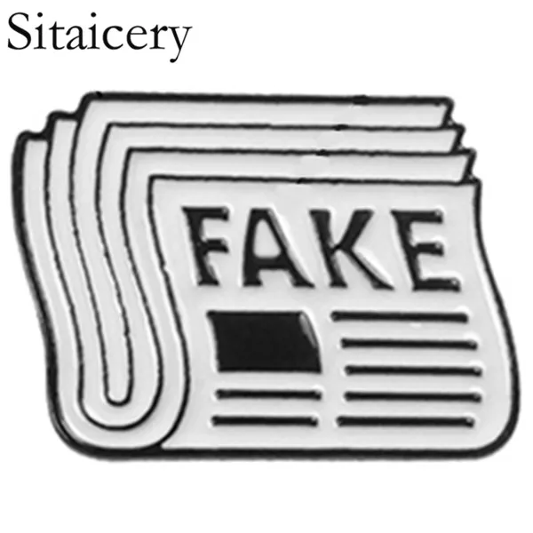 Sitaicery, газета, эмаль, булавка, поддельные новости, брошь, сумка, одежда, Нагрудный значок, кнопка, значок, ювелирное изделие, подарок для друзей, аксессуары для женщин