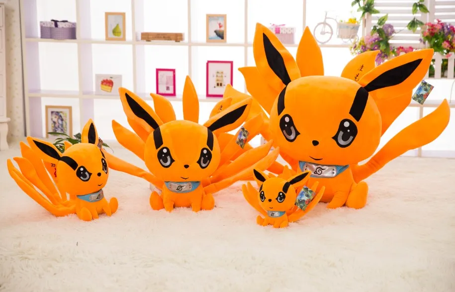 25 см Наруто Shippuden плюшевые игрушки Kurama кьюби девять сказок лисица плюшевая кукла игрушки мультфильм аниме мягкие куклы игрушки для детей Подарки