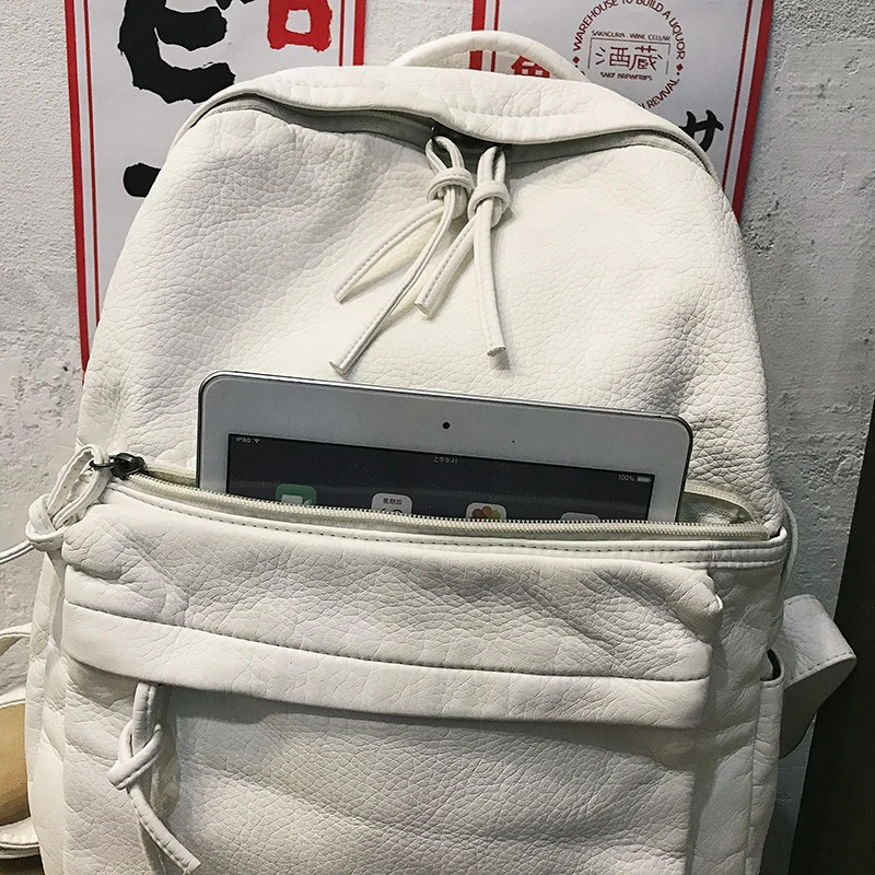 

Retro Soft Washed Leather Women Backpacks High Quality PU Backpacks School Bags For Girls Casual Travel Bag Large Rucksack 2021