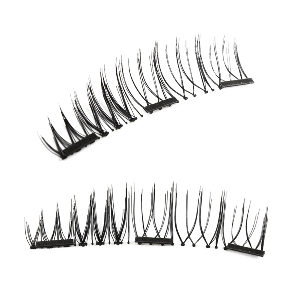 3D 3-магнит Накладные ресницы ручной работы Магнитный поддельные макияж глаз