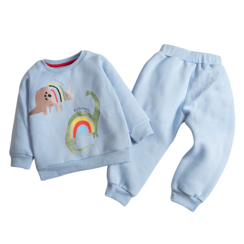 

Baby Girl Clothes 2021 New Autumn Casual Cotton Children Set Brand Toddler Sky Blue Sweater+ Solid Blue Pants 2Y0092