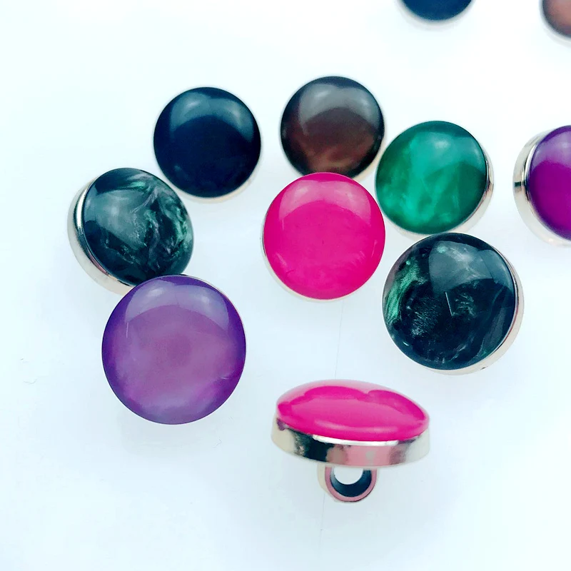 

HL 10PCS/30PCS 15mm New Mix Colors Resin Overcoat Sweater Buttons Shank DIY Apparel Sewing Accessories