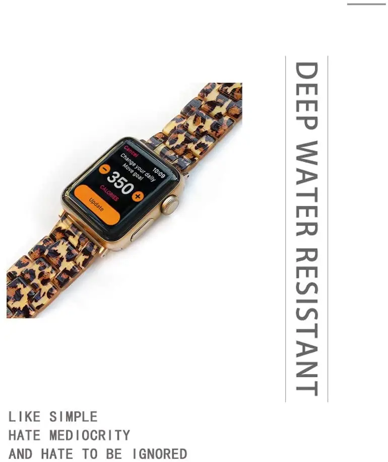 Apple Watch Band 38mm 40mm 41mm 42mm 44mm 45mm,Light Resin Bracelet Strap for Apple IWatch Series 7 6 5 4 3 2 1 SE