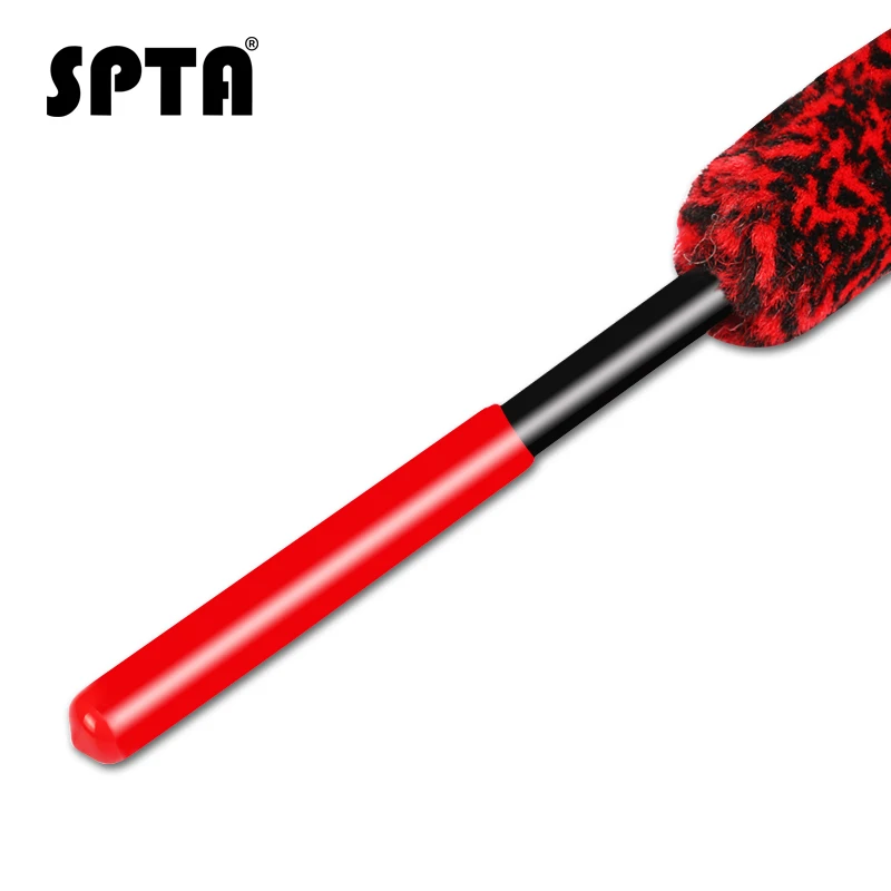 Щетка для чистки автомобильных колес SPTA гибкая шерстяная щетка с длинной ручкой 3