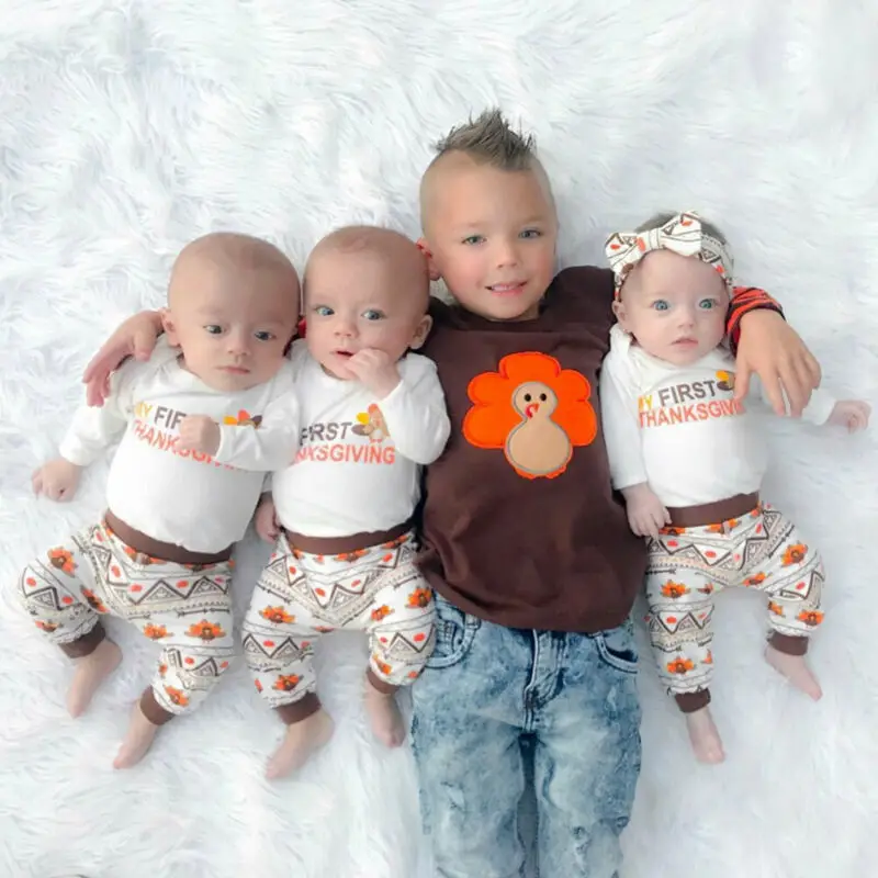 Одежда для маленьких мальчиков топы и штаны с надписью Мой первый день