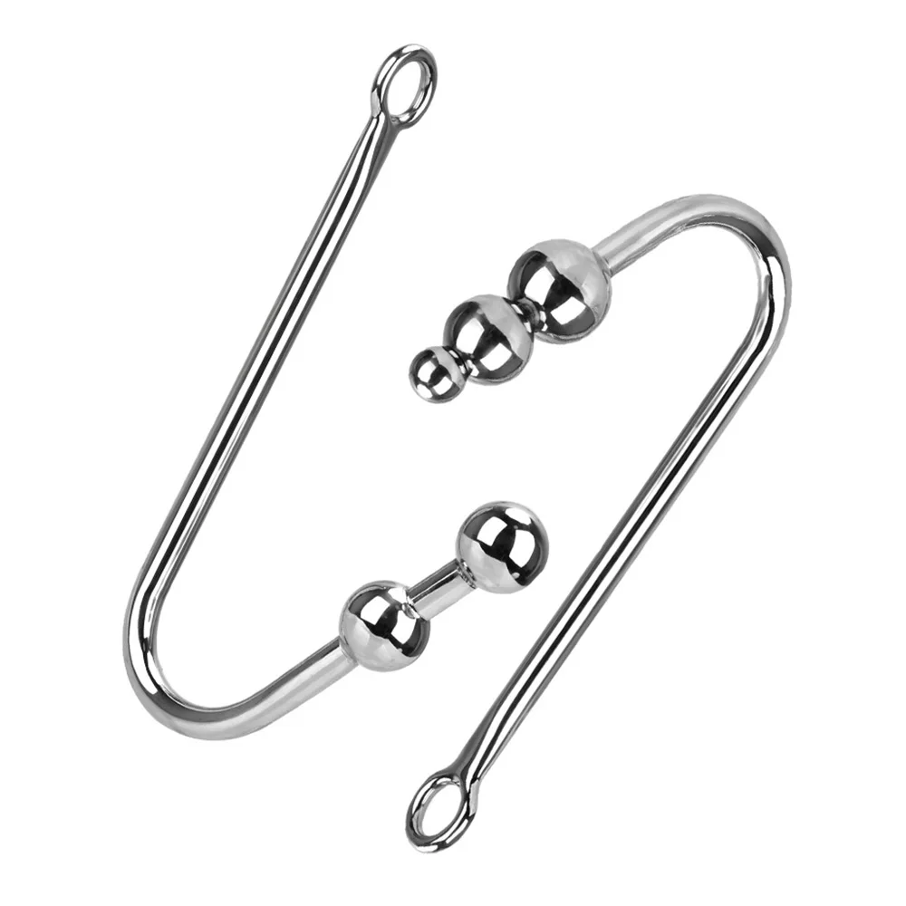 Anal Dilator Hook Stainless Steel Adult Products Butt Plug With Ball Hole Sex Toys for Men and Women | Красота и здоровье