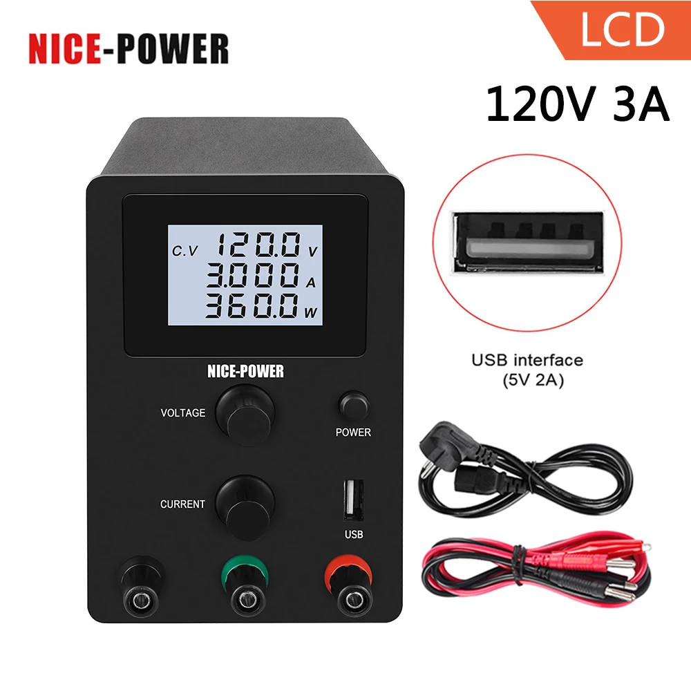 120V 3A со склада в РФ лаборатории переключение Питание Регулируемый DC USB Источники