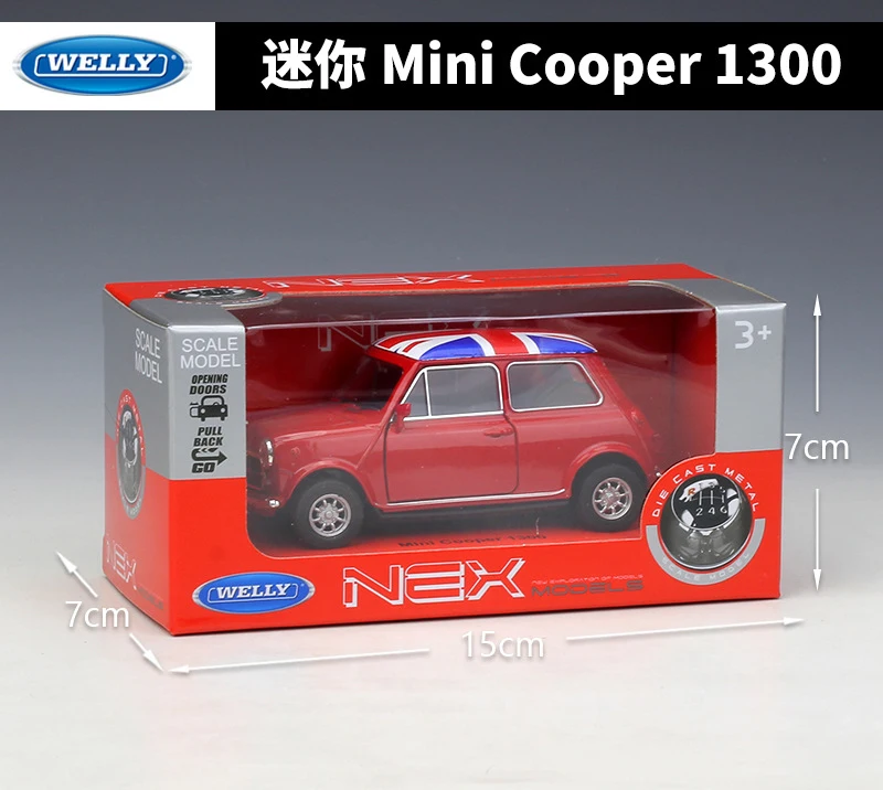 Welly литье под давлением 1:36 Масштаб Mini Cooper 1300 высокий симулятор оттягивающийся