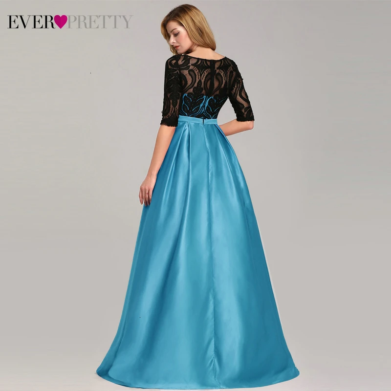 Элегантные атласные вечерние платья Ever Pretty A-Line с круглым вырезом коротким