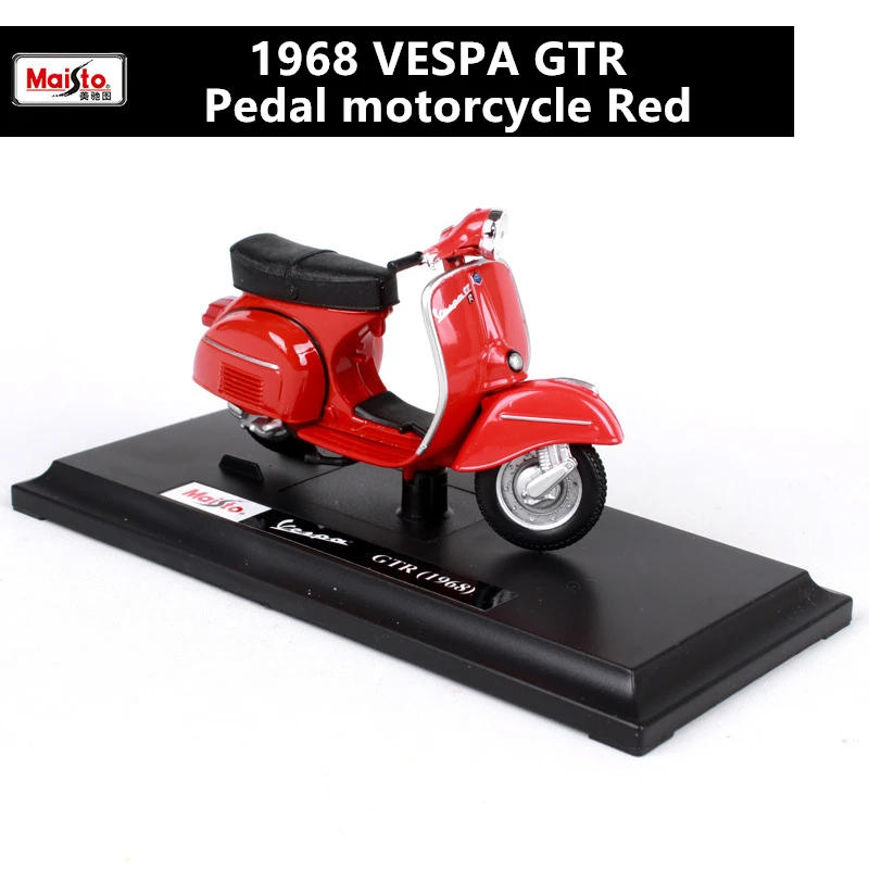 1968 Maisto 1:18 12 стилей Piaggio скутер сплав модель Vespa Мотоцикл Vespa модель Римский праздник коллекционные подарки - Цвет: 1968