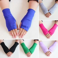 fingerless short hand gloves summer thin solid color outdooor sport cycling sunscreen uv protection gloves touch screen mittens