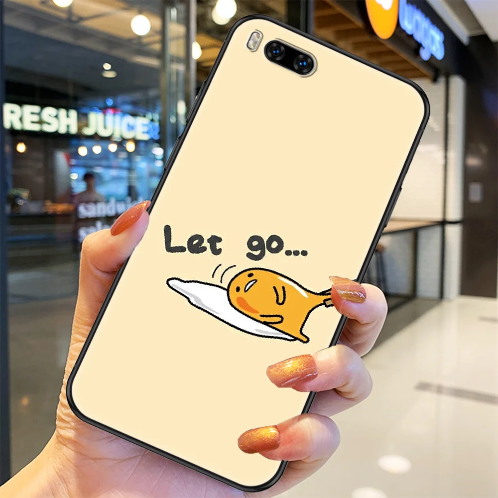 

Cute Cartoon Lazy Egg Gudetamas Phone case For Xiaomi Mi Max Note 3 A2 A3 8 9 9T 10 Lite Pro Ultra black silicone Etui trend
