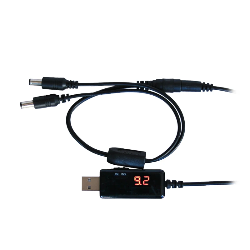 Usb Boost кабель 5 в шаг до 9 12 В Dc преобразователь напряжения 1A повышающий вольт