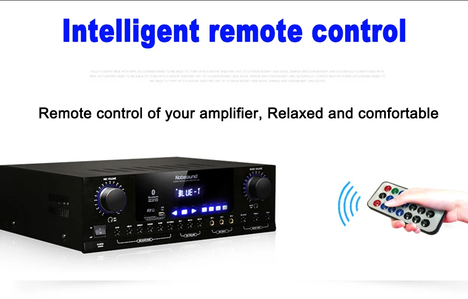Усилитель Nobsound PM1000 KTV для караоке Bluetooth усилитель с поддержкой MP5 USB/SD