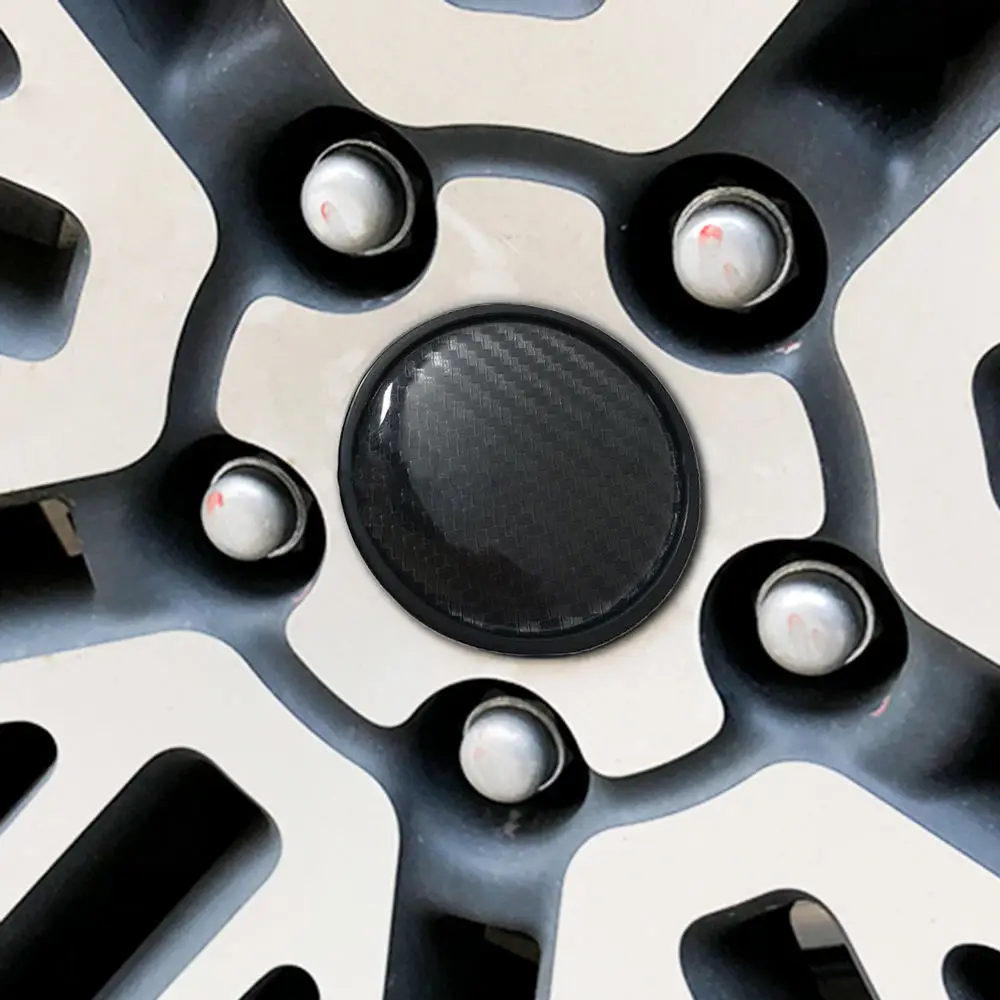 

4Pcs Black Carbon Fiber Auto Car Wheel Hub Center Caps Cover Black arbon fiber Wheel Cover Plastic