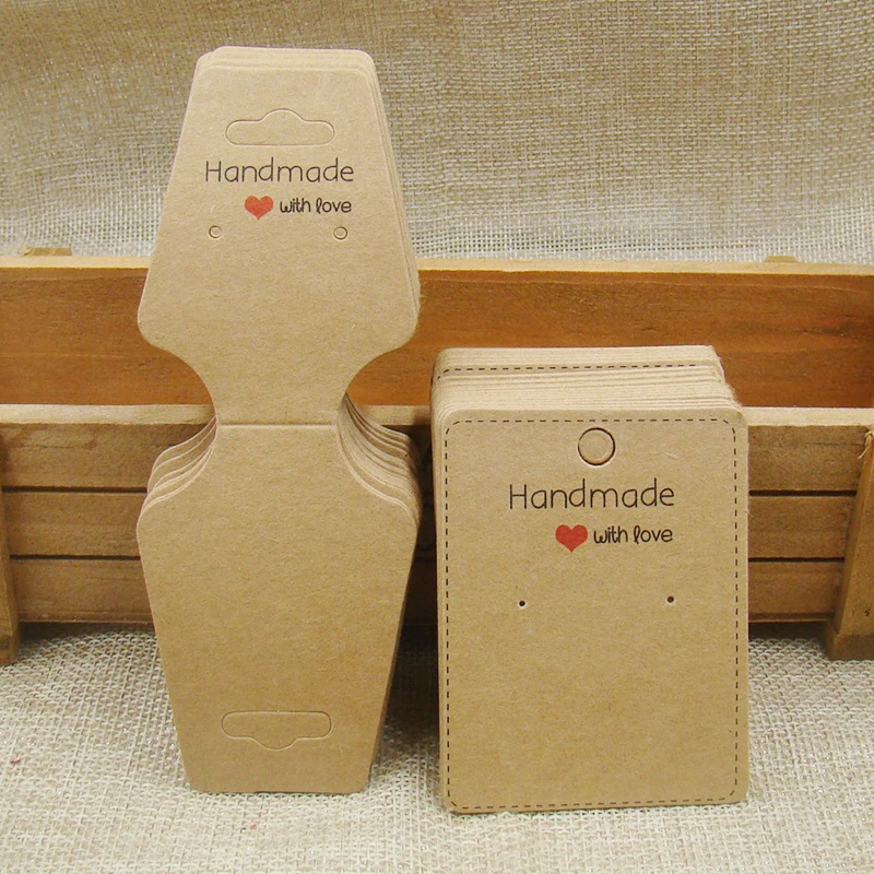 

Модный Ювелирный Набор с принтом карты ручной работы с любовью крафт/Белое ювелирное ожерелье дисплей карта 100 шт + серьги Упаковка card100шт