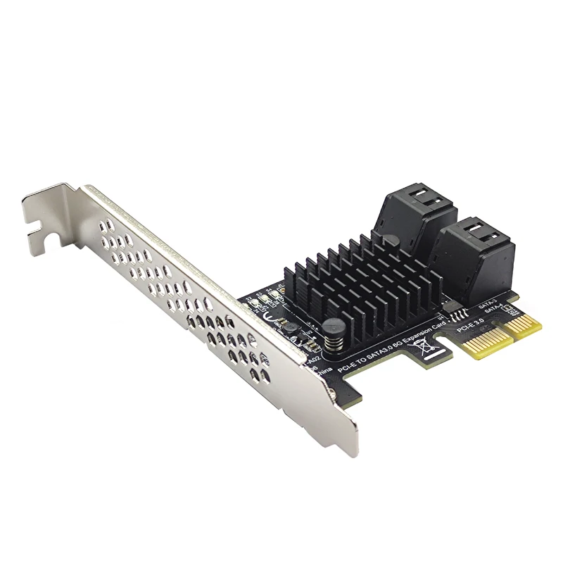 адаптер sata pci e с 4 портами sata 30 на pcie x1 gen3 п