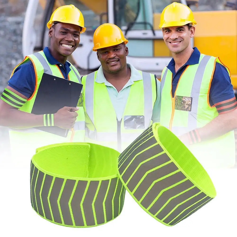 

Safety Reflective Sports Arm Bands Mark Wrist Straps Reflector Cycling Belt High Band Running Visibility Safety Tape V0c7