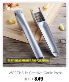 WORTHBUY измельчитель для имбиря и чеснока из нержавеющей стали, пресс для чеснока, измельчитель, измельчитель для имбиря, кухонные принадлежности, инструменты для овощей