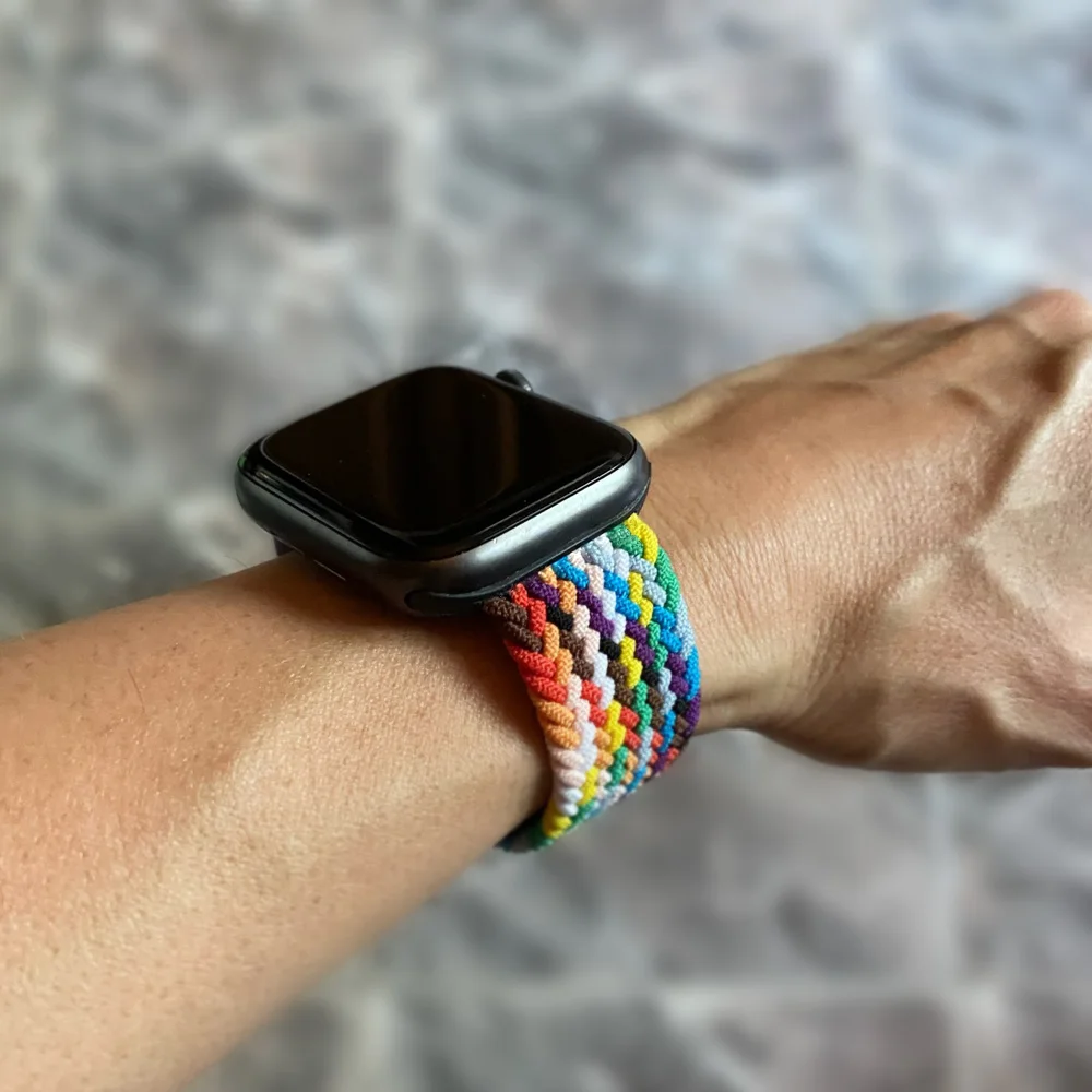 

Pride Braided Solo Loop Band For Apple Watch Se Strap 44mm 40mm Elastic Wristband Bracelets on Smartwatch Series 65432 42mm 38mm