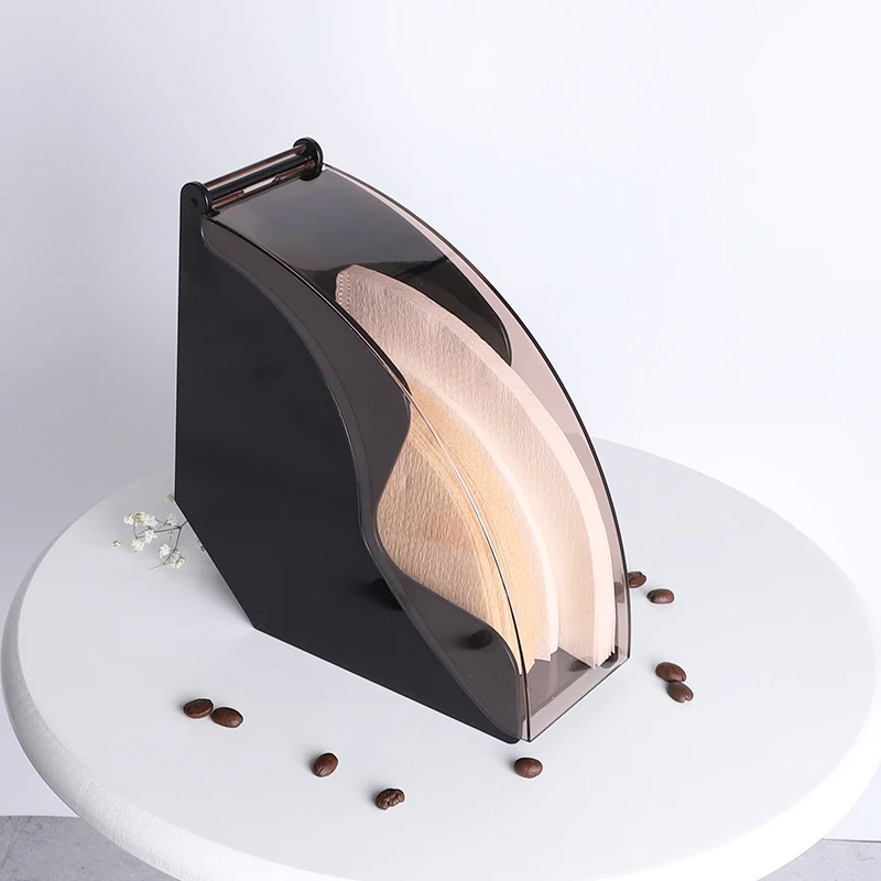 

Пылезащитный держатель для бумаги с фильтром для кофе с крышкой, коробка для хранения фильтровальной бумаги V60, стойка-диспенсер, инструменты для барист