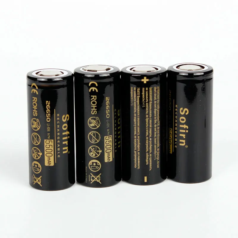 Sofirn 3 7 V 26650 5500mAh батарея 5C литиевая высокой емкости для Светодиодный ных
