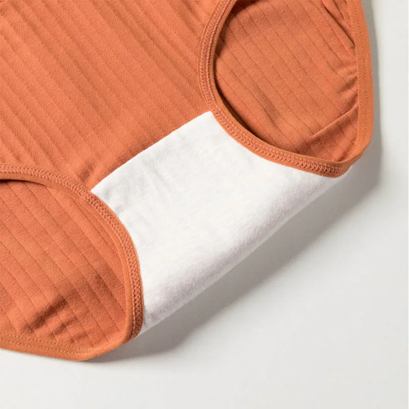 M 4XL хлопковые трусы для женщин нижнее белье полосатые до середины талии размера