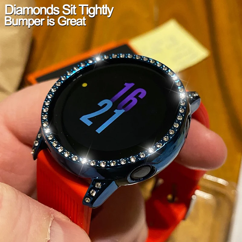 

Stylish Diamond Case cover For Samsung Galaxy Watch Active 2 40mm 44mm Bumper Protective Case For Active 1 Watch Accessories