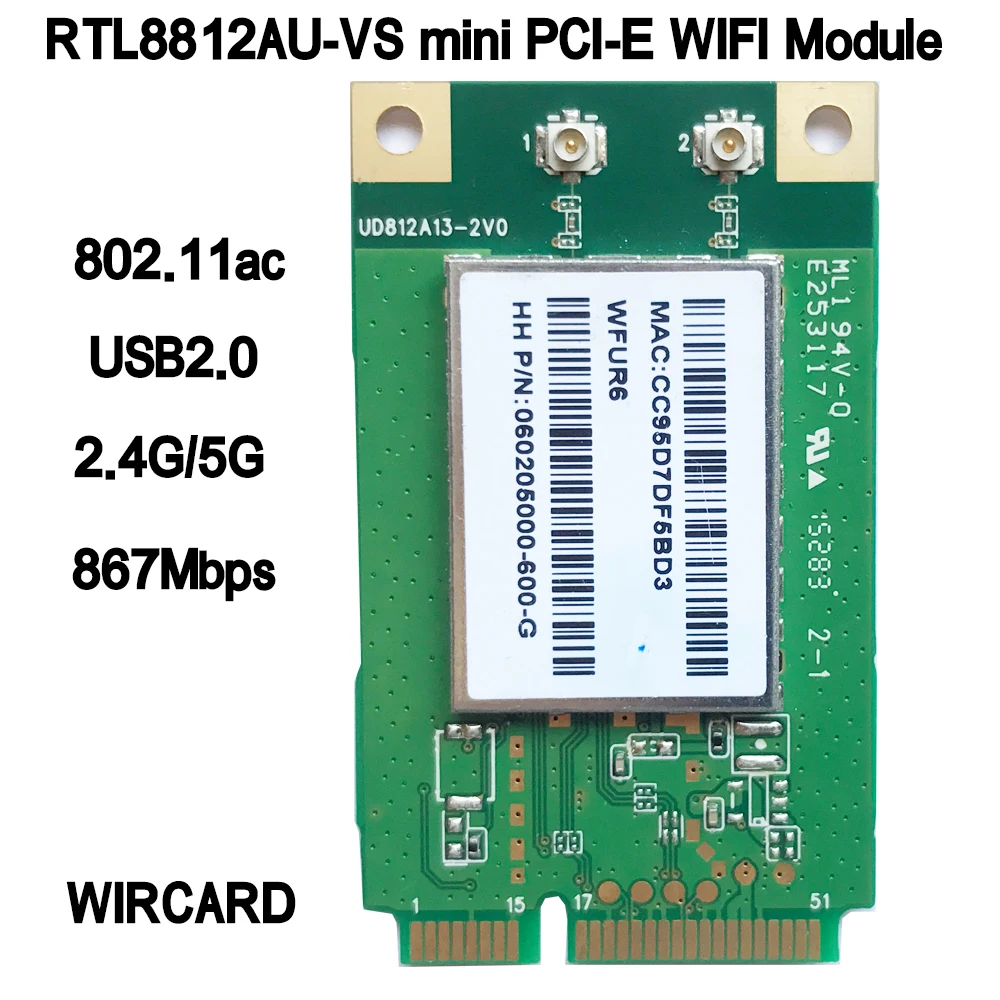 RTL8812AU-VS WFUR6 1200 Мбит/с Двухдиапазонная 2 4 ГГц + 5 Беспроводная-n 802.11AC USB WIFI карта |