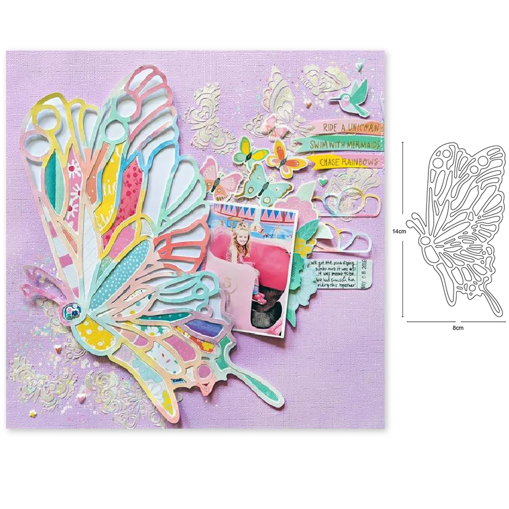 Металлические Вырубные штампы с гравировкой бабочки форма для украшения