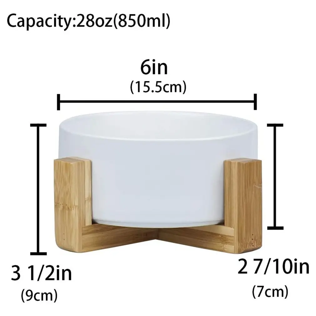 

Ceramic Dog Cat pet Puppy Bowl Feeding Feeder Water Bowl Detachable Height Adjustable High Capacity Single And Double Bowl