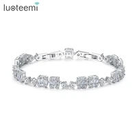 luoteemi luxury cz bracelets bangles for women wedding engagement fashion jewelry pulseras mujer bijoux femme christmas gifts
