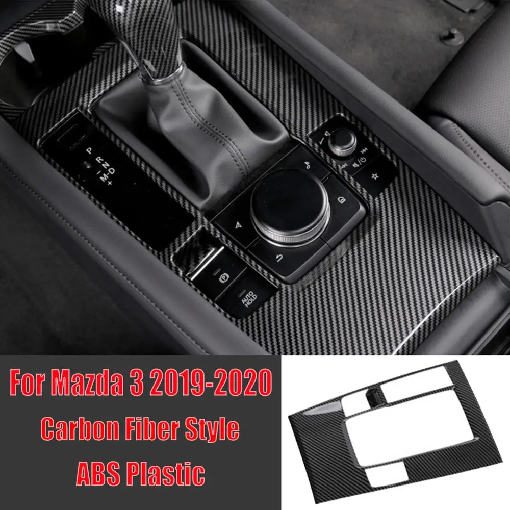 Консоли панельная Накладка для коробки передач Mazda 3 2019 2020 углеродного волокна