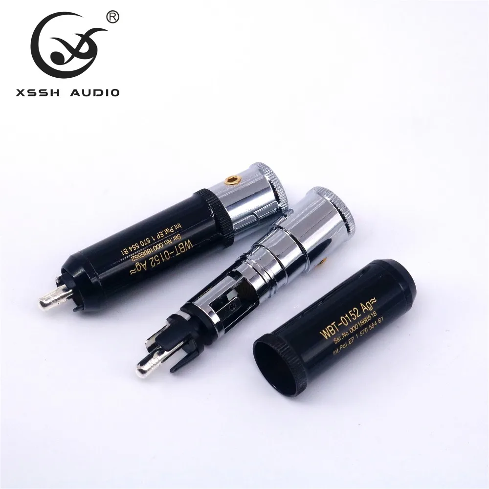 4 шт. RCA XSSH аудио YIVO Hi-End HIFI DIY WBT0152AG посеребренный штекер аудио RCA разъем Jack для аудио кабель Шнур