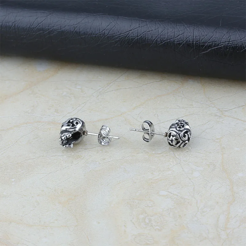 Модные крест и Череп байкер шпильки мужские серьги из нержавеющей стали серебряные мужские серьги хип хоп панк-рок, Скелет ювелирные изделия подарок