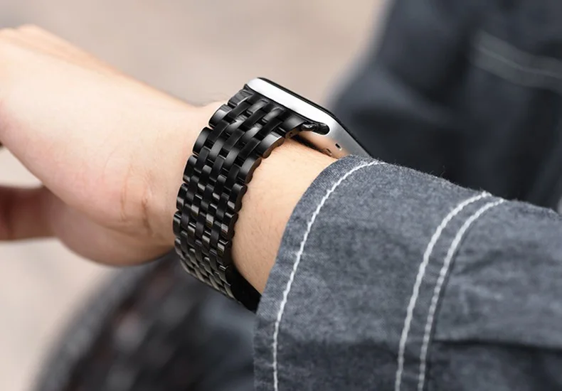 Для Apple watch металлический ремешок для часов iWatch серии 4 44 мм 42 мм 40 мм 38 мм браслет из нержавеющей стали ссылка отправить бесплатный инструмент
